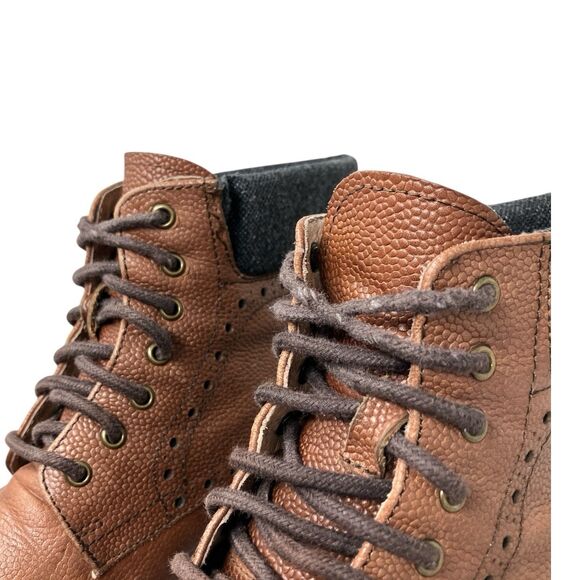 Warfield & Grand Boots Mens 9 Brown Leather Upper Cap Toe Brogue Darren‎ main image 12